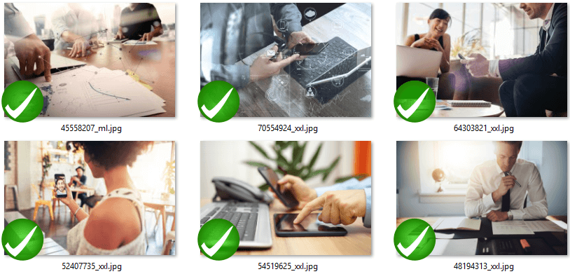 Screen grab of 8 images from our stock images folder 